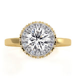 Eleanor Gia Diamond Halo Engagement Ring In 18k Gold 1.23ct G/vs2