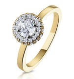 Eleanor Gia Diamond Halo Engagement Ring In 18k Gold 0.65ct G/vs1
