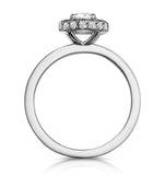 Eleanor Gia Diamond Halo Engagement Ring 18k White Gold 0.65ct G/si2