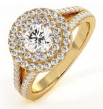 Camilla Gia Diamond Halo Engagement Ring In 18k Gold 1.15ct G/vs2
