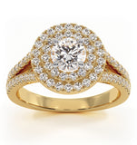 Camilla Gia Diamond Halo Engagement Ring In 18k Gold 1.15ct G/si1