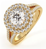 Camilla Gia Diamond Halo Engagement Ring In 18k Gold 1.65ct G/vs1