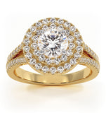 Camilla Gia Diamond Halo Engagement Ring In 18k Gold 1.65ct G/si1