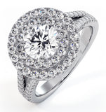 Camilla Gia Diamond Halo Engagement Ring 18k White Gold 1.85ct G/vs2