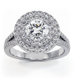 Camilla Gia Diamond Halo Engagement Ring In Platinum 1.85ct G/vs2