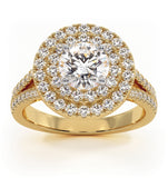 Camilla Gia Diamond Halo Engagement Ring In 18k Gold 1.85ct G/vs1