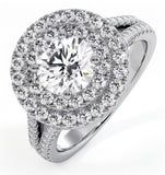Camilla Gia Diamond Halo Engagement Ring 18k White Gold 2.15ct G/vs1