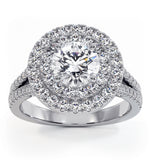 Camilla Gia Diamond Halo Engagement Ring 18k White Gold 2.15ct G/si1