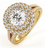 Camilla Gia Diamond Halo Engagement Ring In 18k Gold 2.15ct G/si1