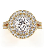 Camilla Gia Diamond Halo Engagement Ring In 18k Gold 2.15ct G/si1