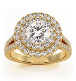Camilla Gia Diamond Halo Engagement Ring In 18k Gold 2.15ct G/si2