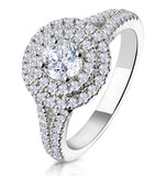 Camilla Gia Diamond Halo Engagement Ring 18k White Gold 1.15ct G/vs2