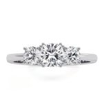 3 Stone Meghan Diamond Engagement Ring 1ct G/si1 In Platinum