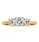 3 Stone Meghan Diamond Engagement Ring 1ct G/vs1 In 18k Gold