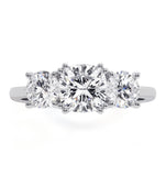 3 Stone Meghan Diamond Engagement Ring 1.7ct G/vs1 In Platinum
