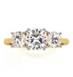 3 Stone Meghan Diamond Engagement Ring 1.7ct G/vs1 In 18k Gold