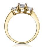 3 Stone Meghan Diamond Engagement Ring 1.7ct G/vs2 In 18k Gold