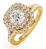 Anastasia Lab Diamond Halo Engagement Ring In 18k Gold 1.30ct G/vs1
