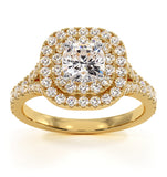 Anastasia Lab Diamond Halo Engagement Ring In 18k Gold 1.30ct G/vs1