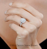 Anastasia Gia Diamond Halo Engagement Ring In Platinum 1.45ct G/vs2