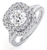 Anastasia Gia Diamond Halo Engagement Ring 18k White Gold 1.45ct G/si1