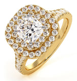 Anastasia Gia Diamond Halo Engagement Ring In 18k Gold 1.45ct G/si1