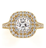 Anastasia Gia Diamond Halo Engagement Ring In 18k Gold 1.45ct G/si2