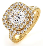 Anastasia Gia Diamond Halo Engagement Ring In 18k Gold 1.70ct G/vs1
