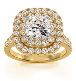 Anastasia Lab Diamond Halo Engagement Ring In 18k Gold 1.85ct G/si1