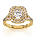Cleopatra Gia Diamond Halo Engagement Ring In 18k Gold 1.20ct G/si2