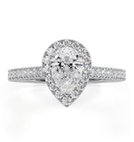Diana Gia Diamond Pear Halo Engagement Ring 18kw Gold 1ct G/vs2