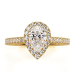 Diana Gia Diamond Pear Halo Engagement Ring In 18k Gold 1ct G/vs2