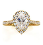 Diana Gia Diamond Pear Halo Engagement Ring In 18k Gold 1.35ct G/si1