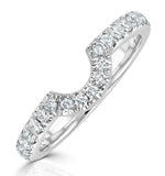 Diana Matching Wedding Band 0.40 Ct G/si Diamond In Platinum