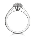 Diana Gia Diamond Pear Halo Engagement Ring 18kw Gold 1ct G/vs1