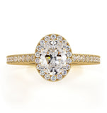 Georgina Gia Oval Diamond Halo Engagement Ring 18k Gold 1.30ct G/vs1