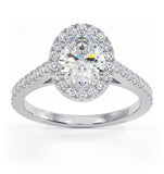 Georgina Gia Oval Diamond Halo Engagement Ring Platinum 1.55ct G/vs2