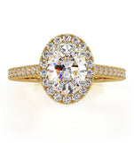 Georgina Gia Oval Diamond Halo Engagement Ring 18k Gold 1.55ct G/vs1