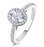 Georgina Gia Oval Diamond Halo Engagement Ring Platinum 1.30ct G/vs1