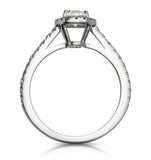 Georgina Gia Oval Diamond Halo Engagement Ring 18kw Gold 1.30ct G/vs1