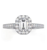 Annabelle Gia Diamond Halo Engagement Ring In Platinum 1ct G/vs1