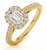 Annabelle Gia Diamond Halo Engagement Ring In 18k Gold 1ct G/vs1
