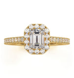 Annabelle Gia Diamond Halo Engagement Ring In 18k Gold 1ct G/vs1
