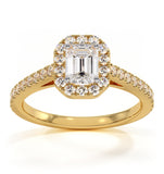 Annabelle Gia Diamond Halo Engagement Ring In 18k Gold 1ct G/vs1