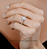 Annabelle Gia Diamond Halo Engagement Ring 18k White Gold 1.35ct G/vs1