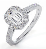 Annabelle Gia Diamond Halo Engagement Ring In Platinum 1.35ct G/vs1