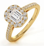 Annabelle Gia Diamond Halo Engagement Ring In 18k Gold 1.35ct G/vs2