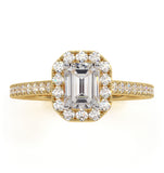 Annabelle Gia Diamond Halo Engagement Ring In 18k Gold 1.35ct G/vs1