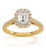 Annabelle Gia Diamond Halo Engagement Ring In 18k Gold 1.35ct G/vs2