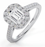 Annabelle Gia Diamond Halo Engagement Ring In Platinum 1.65ct G/vs1